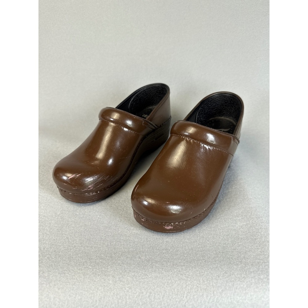 Dansko Professional Rose Chrome Repainted‎ to Brown Leather Clogs Womens Size 38